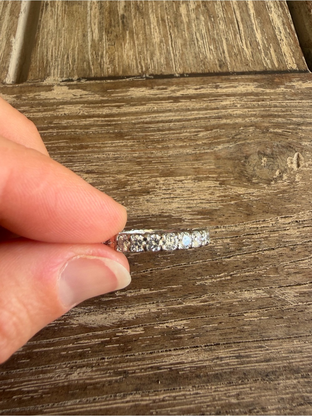 14 carat, white gold eternity ring, natural diamonds, 2 carats - Picture 5 of 6